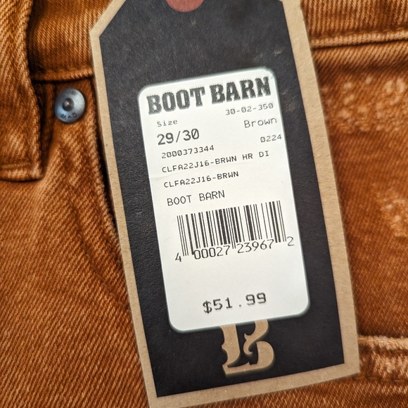 Boot Barn, NEW! with tags, women's button fly wide leg jeans - Picture 7 of 7